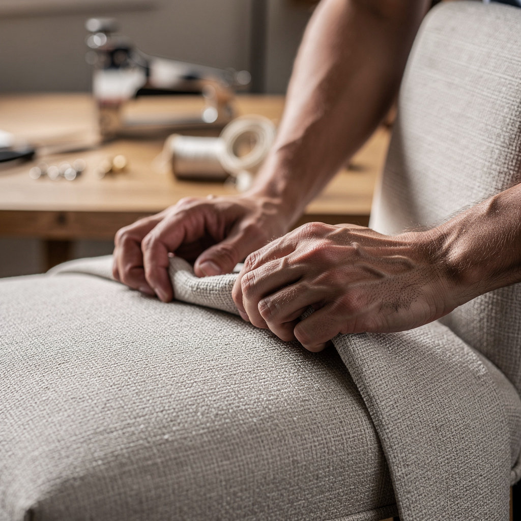 Raul's Upholstery expert craftsman restoring furniture with attention to detail in Santa Barbara